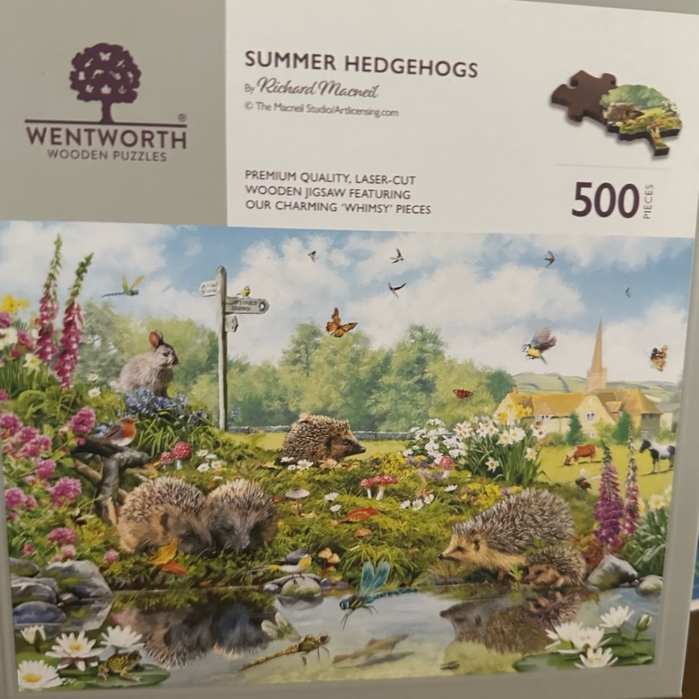 Wentworth Summer Hedgehogs Wooden Puzzle